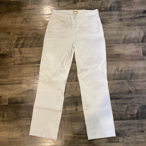 L'AGENCE Mid Rise Straight White Jeans Pants White Jeans Size 26 - Picture 1 of 6